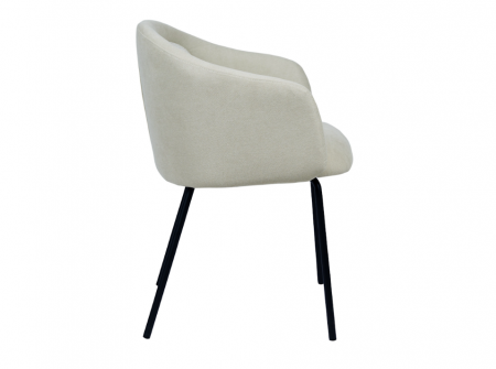 Стул обеденный VTR- М-242 кокосовое молоко + черный  