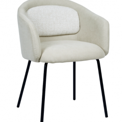 Стул обеденный VTR- М-242 кокосовое молоко + черный  