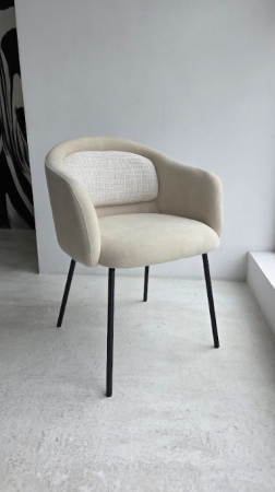 Стул обеденный VTR- М-242 кокосовое молоко + черный  