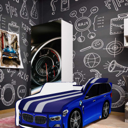 Кровать автомобиль VRN- Premium BMW P002 (синий)