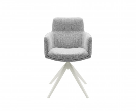 Стул обеденный поворотный VTR- R-185 (седой/белый)