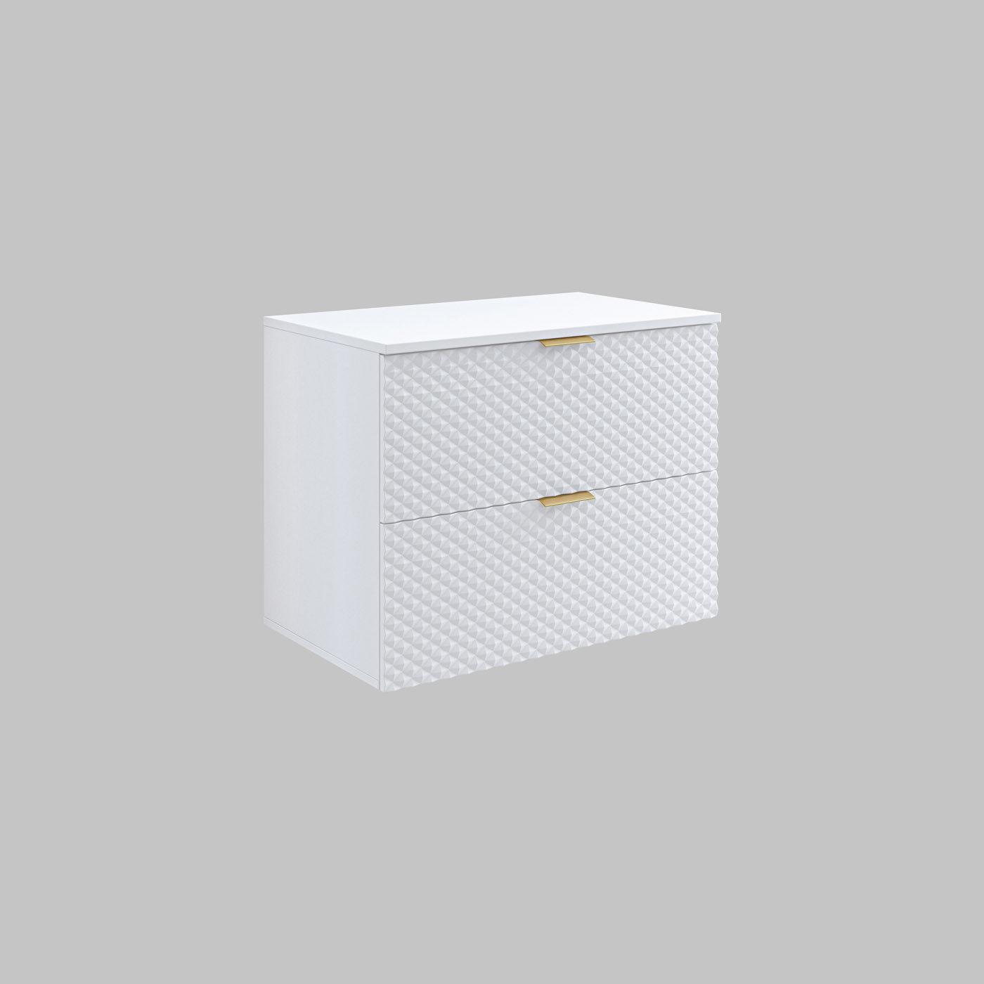 Туалетный столик настенный с 2 ящиками для ванной Helvetia LAURA 3097NM48 (белый)