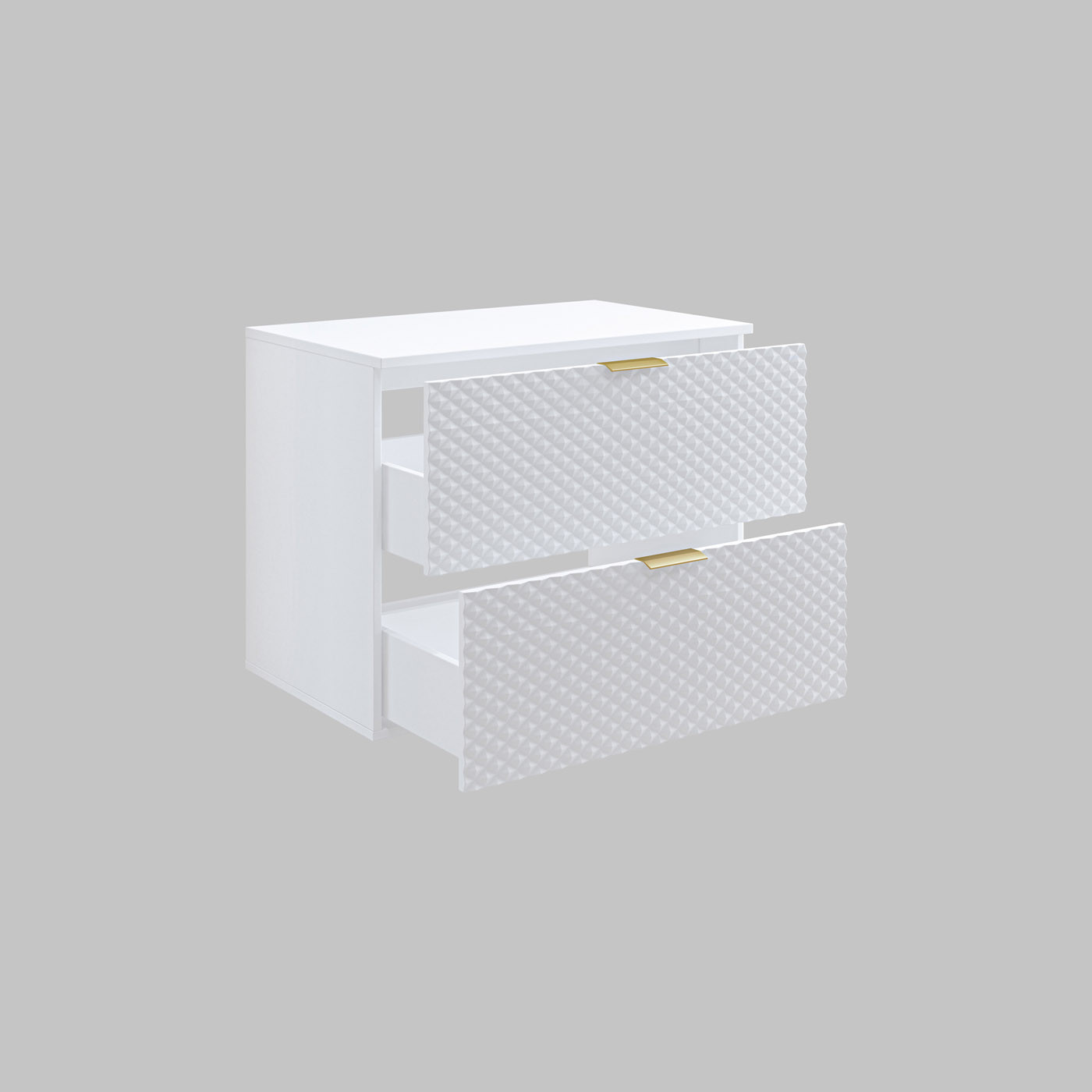 Туалетный столик настенный с 2 ящиками для ванной Helvetia LAURA 3097NM48 (белый)