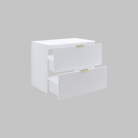 Туалетный столик настенный с 2 ящиками для ванной Helvetia LAURA 3097NM48 (белый)