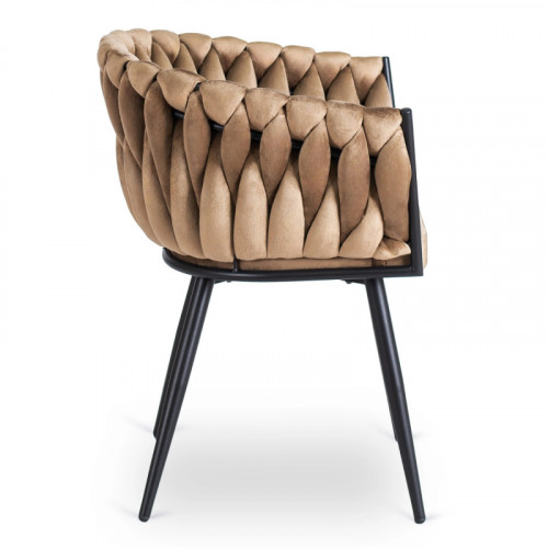 Кресло MEBEL ELITE ELENA бежевый велюр  