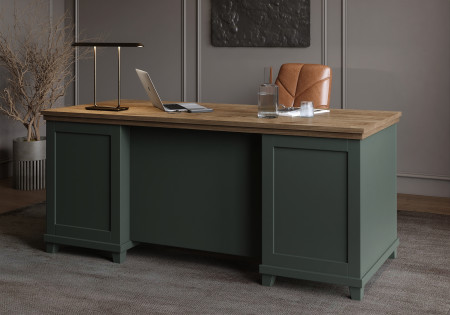 Письменный стол на 1 дверь и 4 ящика Helvetia EVORA 24ZRJU07 (зеленый/дуб Лефкас)