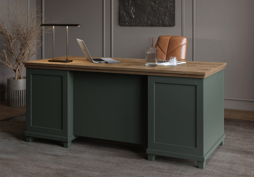 Письменный стол на 1 дверь и 4 ящика Helvetia EVORA 24ZRJU07 (зеленый/дуб Лефкас)