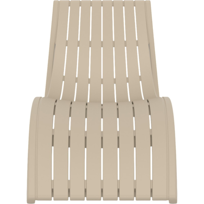 Шезлонг из полипропилена Siesta Slim (бежевый)