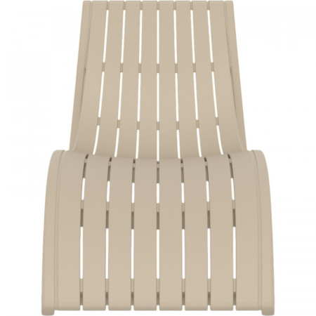 Шезлонг из полипропилена Siesta Slim (бежевый)