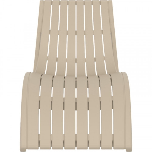 Шезлонг из полипропилена Siesta Slim (бежевый)