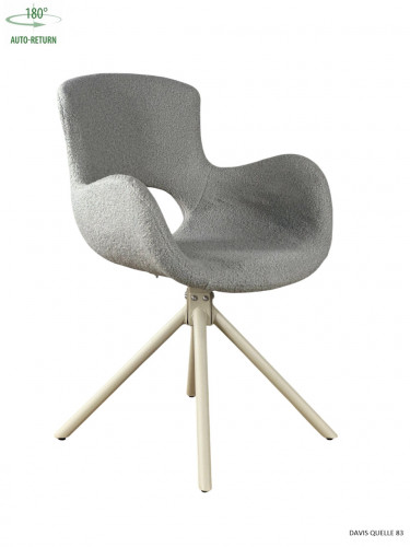 Стул обеденный с автоповоротом MIYA Perfect (серый/бежевый)