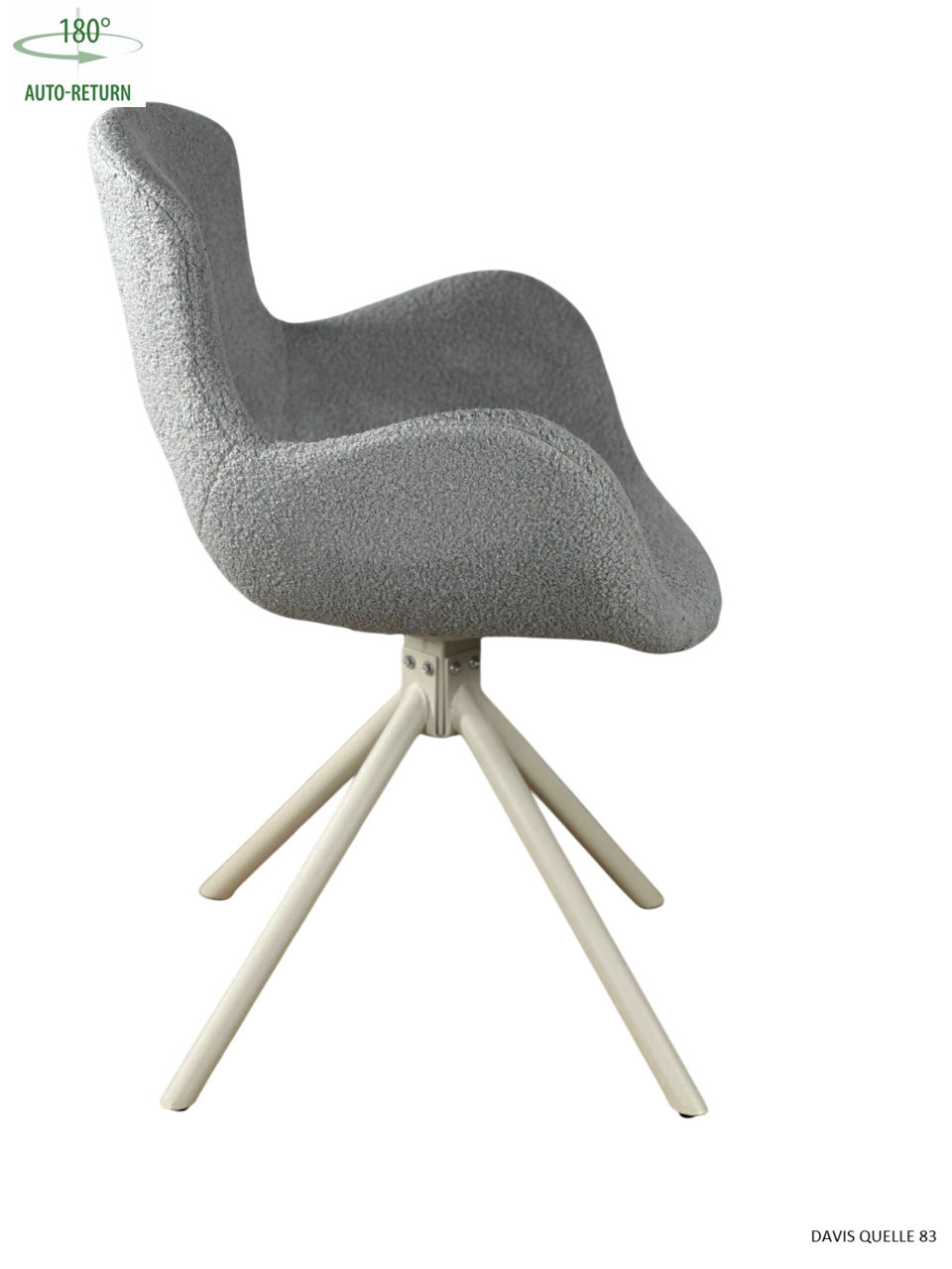 Стул обеденный с автоповоротом MIYA Perfect (серый/бежевый)