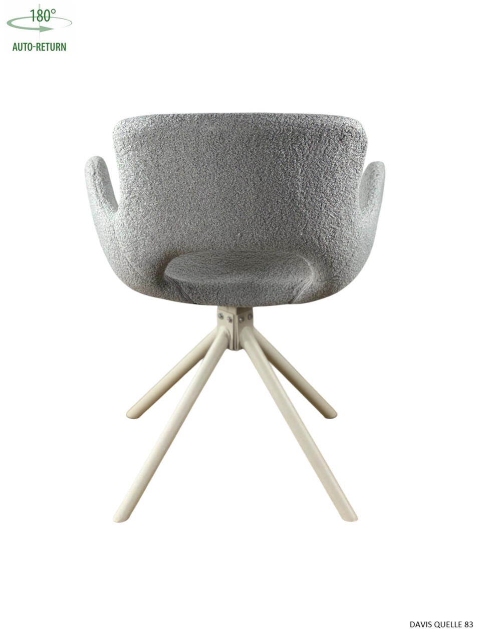 Стул обеденный с автоповоротом MIYA Perfect (серый/бежевый)