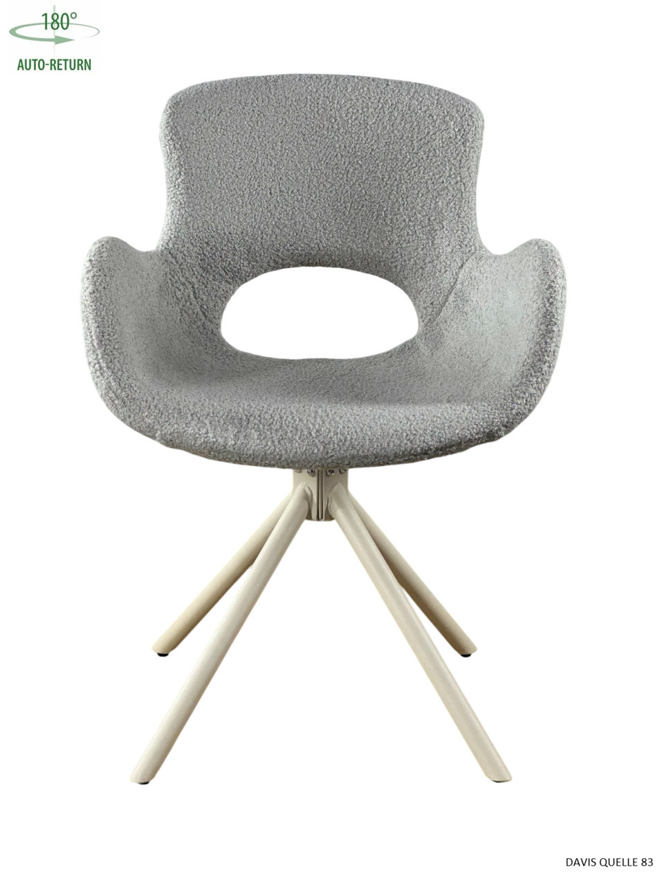 Стул обеденный с автоповоротом MIYA Perfect (серый/бежевый)