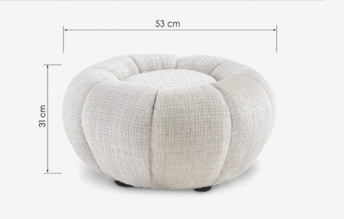 Пуф CRV- Lali Beige chenille,бежевый