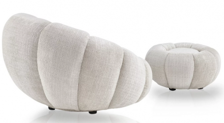 Пуф CRV- Lali Beige chenille,бежевый