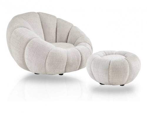 Пуф CRV- Lali Beige chenille,бежевый