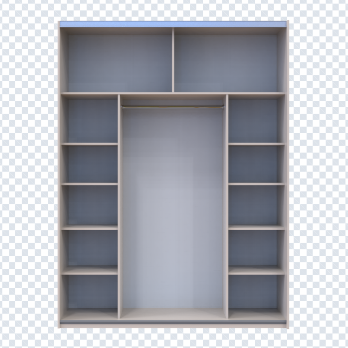 Шкаф - купе DRS- G-Caiser (180х60х240 см) 2 Зеркало 3 части двери Кашемир