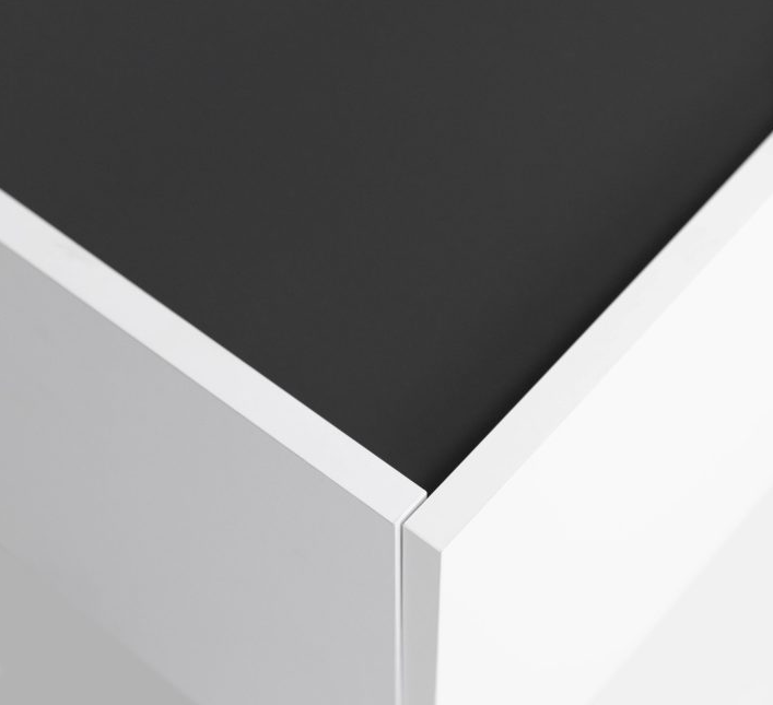 Тумба ТВ MRK- Нео 2,0 м Глянец Антрацит/ супермат Белый 