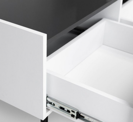 Тумба ТВ MRK- Нео 2,0 м Глянец Антрацит/ супермат Белый 