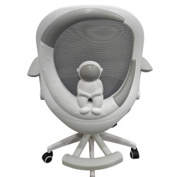 Кресло вращающееся детское с подставкой для ног Perfect KIDS ASTRONAUT серый