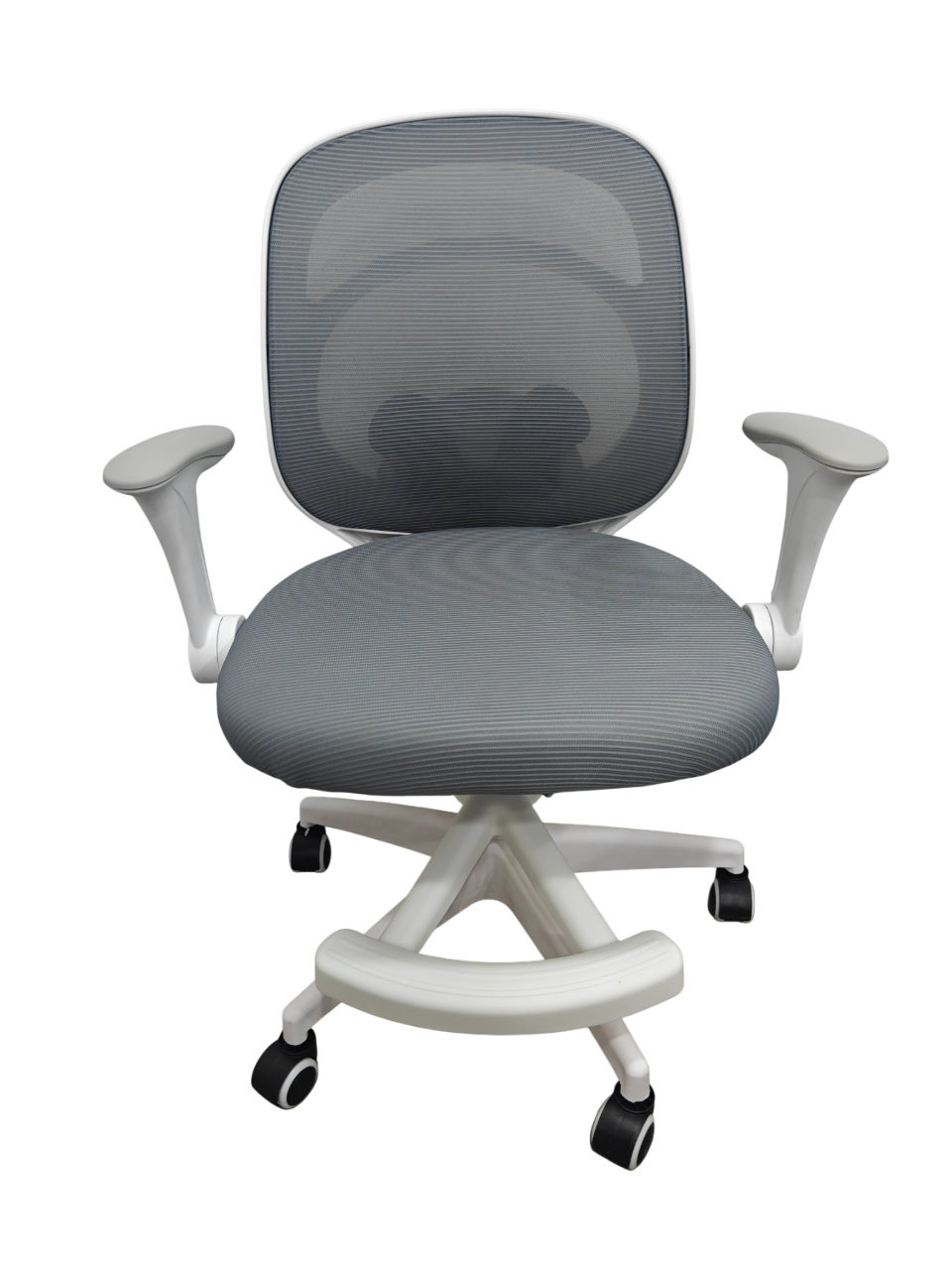 Кресло вращающееся детское с подставкой для ног Perfect KIDS ASTRONAUT серый