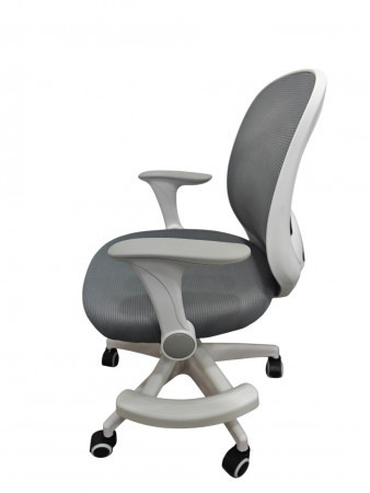 Кресло вращающееся детское с подставкой для ног Perfect KIDS ASTRONAUT серый