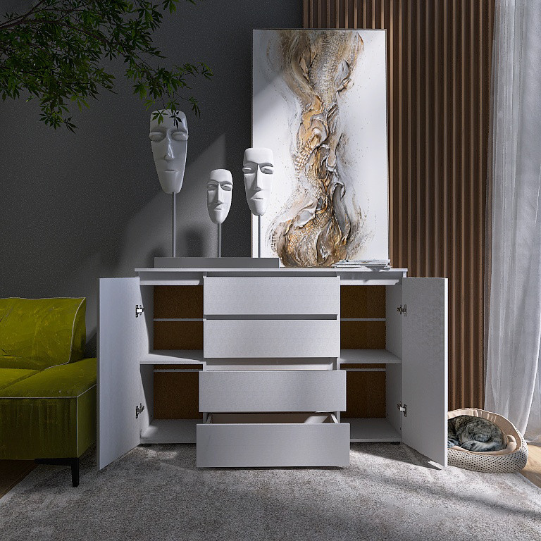 Спальня (модульная) EVR- Лайт-2 белый(нимфея альба)