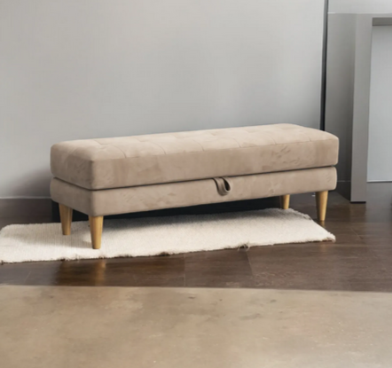 Банкетка с нишей Mil- Olim 100х44х45 см (Бежевый)