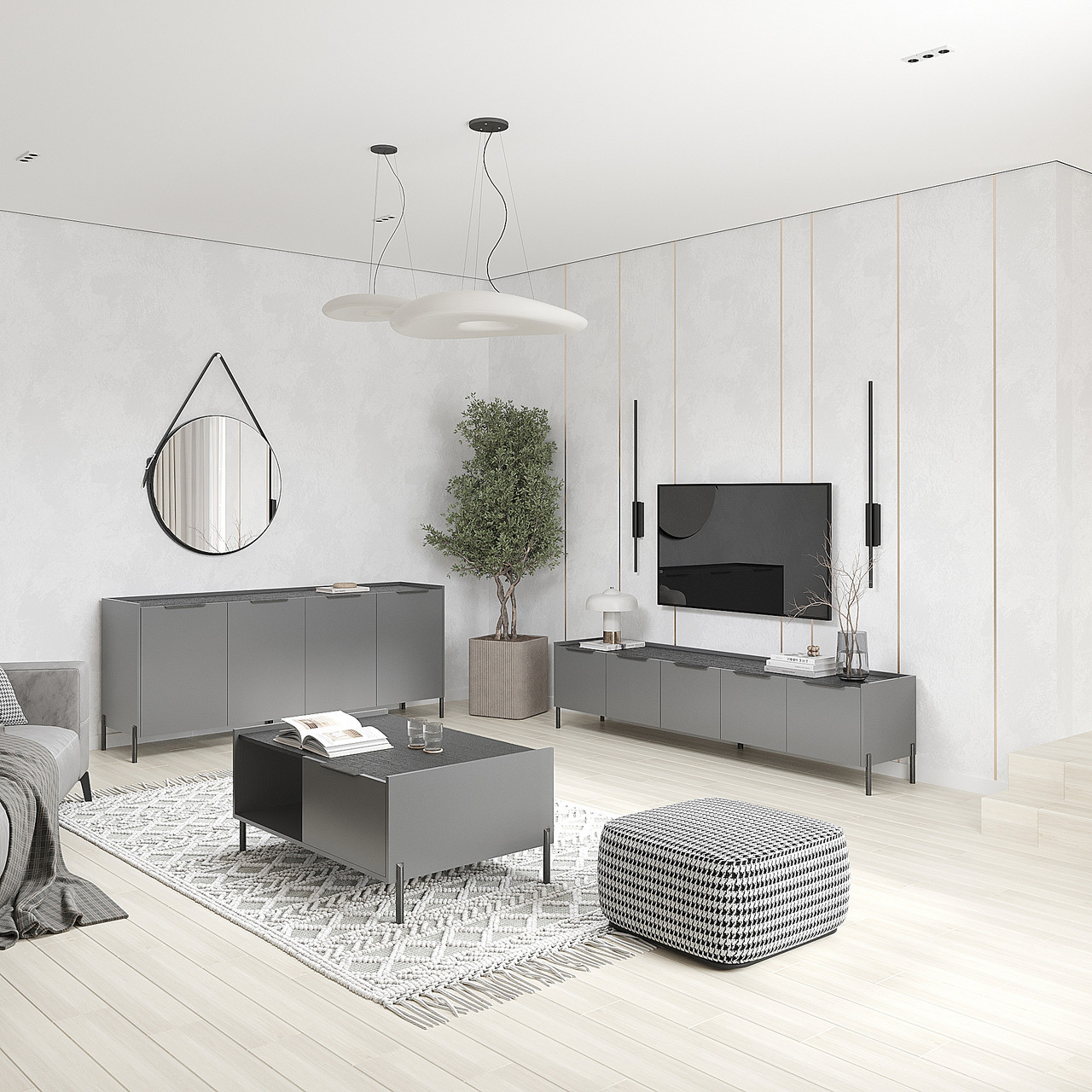 Тумба под телевизор 50х210х40 см KOD- Тумба ТВ Ларго