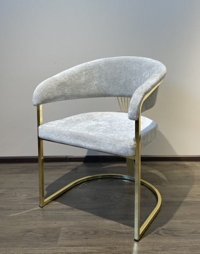 Стул Art-Deco EXI- SANTORINI BEIGE-GREY V1001 GOLD