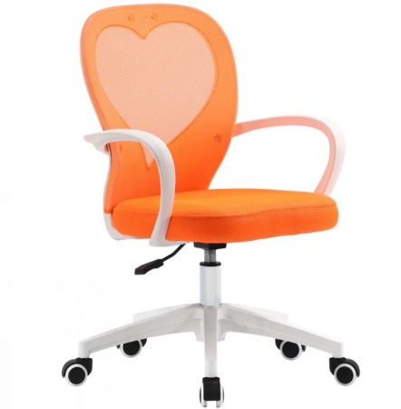 Кресло офисное INI-  STACEY оранжевое/белый каркас