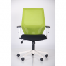 Кресло офисное AMF- Lead White (сиденье Нест-01 черная/спинка Сетка SL-06 салатовая)
