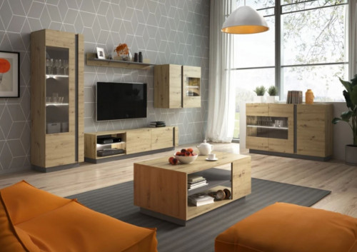 Гостиная Perfect Home Арко / Arco B, Дуб артизан/графит