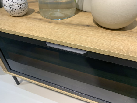 Тумба под телевизор с подсветкой Perfect Home Уилсон / Wilson 2-дверная 2D/200 Дуб эвок