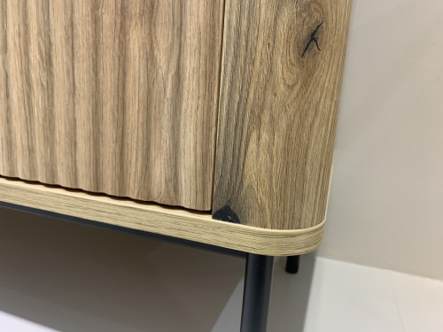 Тумба под телевизор с подсветкой Perfect Home Уилсон / Wilson 2-дверная 2D/200 Дуб эвок