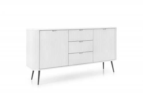 Комод Perfect Home Зова/Zova 2-дверный с 3 ящиками и черными ножками KSZ168 Белый