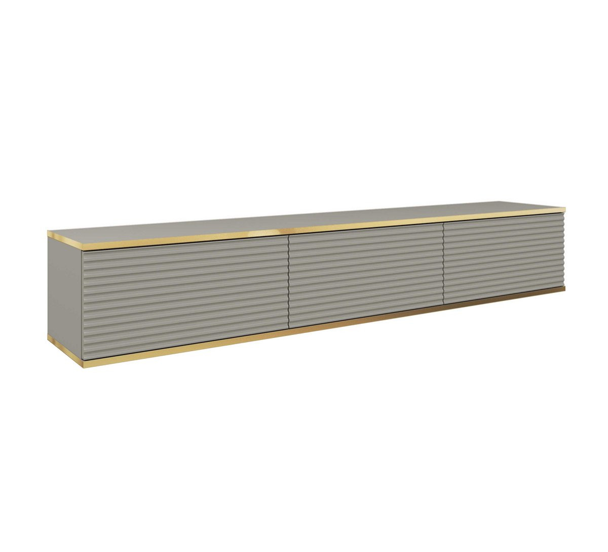 Тумба под ТВ навесная Perfect Home Оро / Oro RTV175 MDF 3-дверная Серый