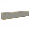 Тумба под ТВ навесная Perfect Home Оро / Oro RTV175 MDF 3-дверная Серый