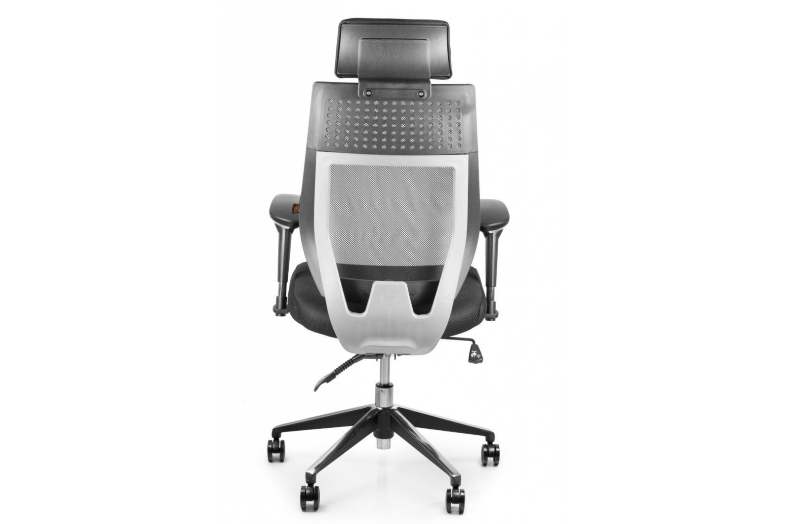Кресло офисное BRS- Team White/Grey Arm_2D alum-chrome TWG2d_alu-01