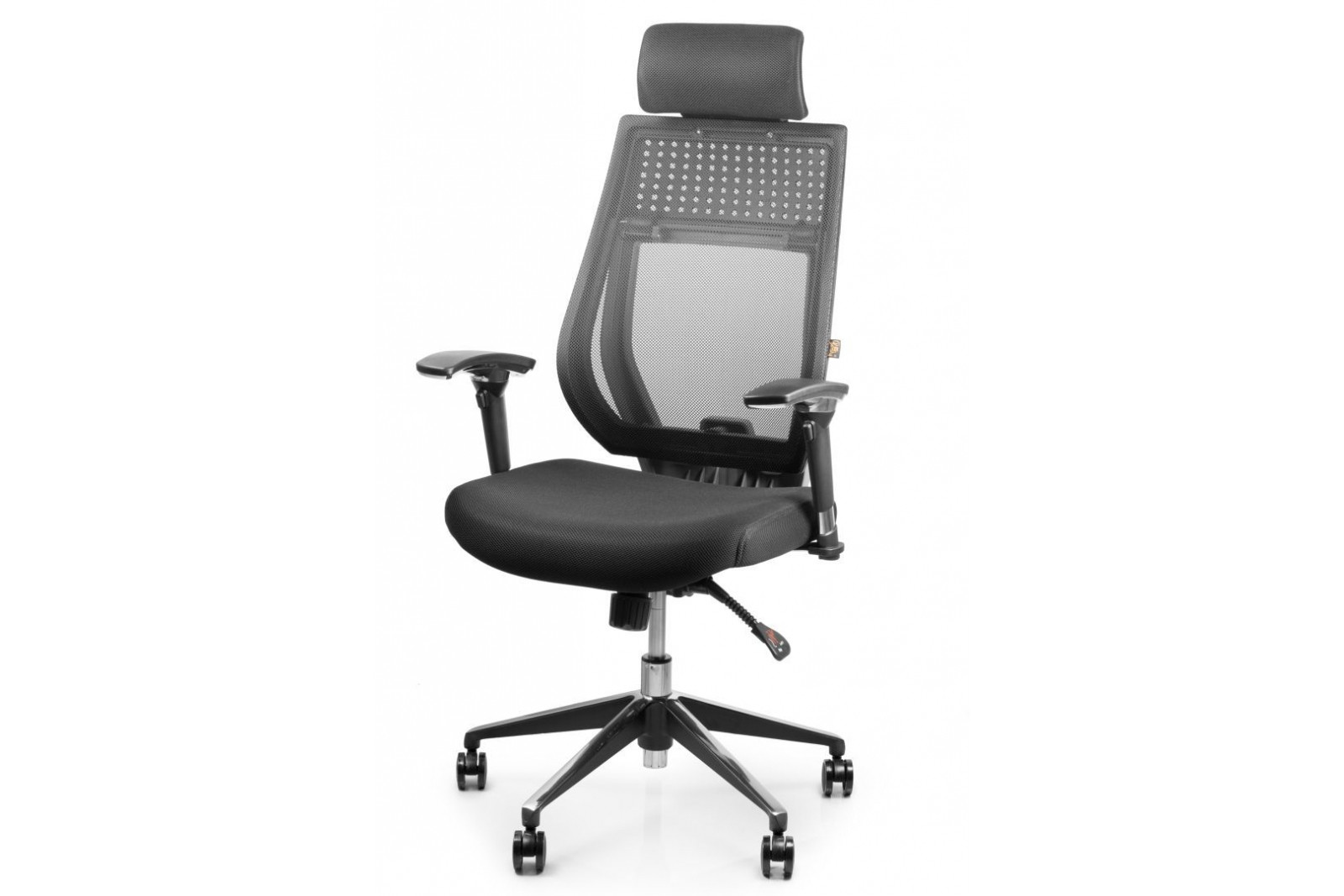 Кресло офисное BRS- Team White/Grey Arm_2D alum-chrome TWG2d_alu-01