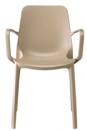 Стул пластиковый с подлокотниками VLL- SCAB GINEVRA Dove grey