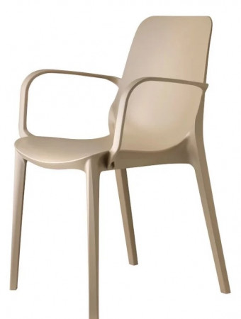 Стул пластиковый с подлокотниками VLL- SCAB GINEVRA Dove grey
