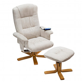 Кресло массажное IDEA с бежевой подставкой для ног