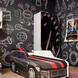 Кровать автомобиль VRN- Premium BMW P002 черный