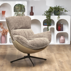 Кресло - шезлонг мягкое HALMAR LOBSTER (бежевый хакки) 