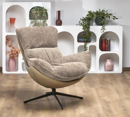 Кресло - шезлонг мягкое HALMAR LOBSTER (бежевый хакки) 