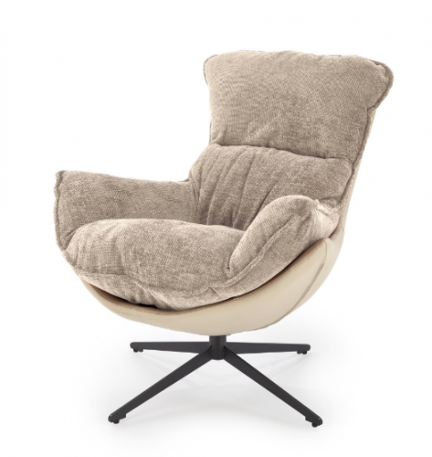 Кресло - шезлонг мягкое HALMAR LOBSTER (бежевый хакки) 