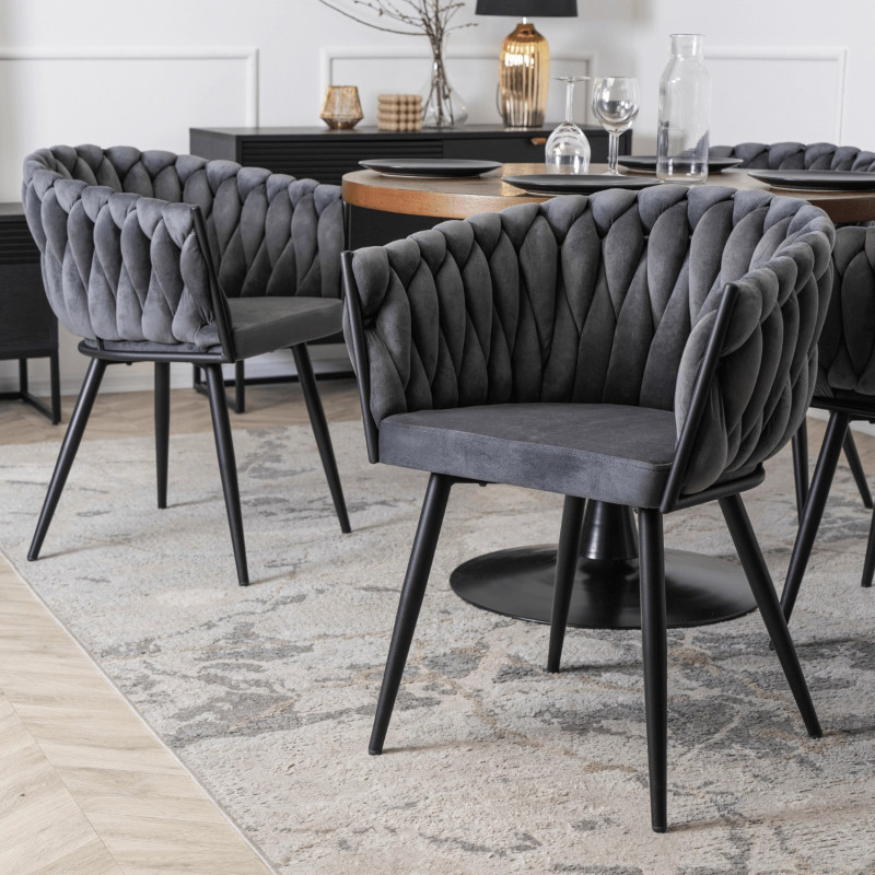 Кресло MEBEL ELITE ELENA серый велюр