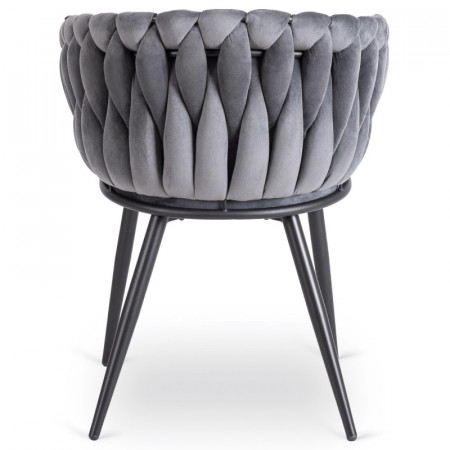 Кресло MEBEL ELITE ELENA серый велюр